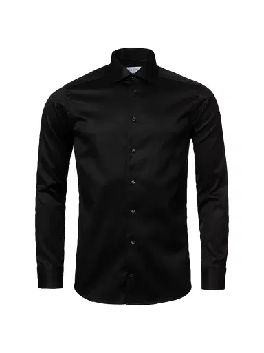 Eton Men's Contemporary-Fit Twill Dress Shirt - Black | Thumbnail 2 Eton Men's Contemporary-Fit Twill Dress Shirt - Black | Thumbnail 2