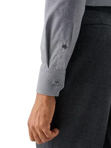 Eton Men's Contemporary-Fit Textured Cotton Piqué Shirt - Blue | Thumbnail 5 Eton Men's Contemporary-Fit Textured Cotton Piqué Shirt - Blue | Thumbnail 5