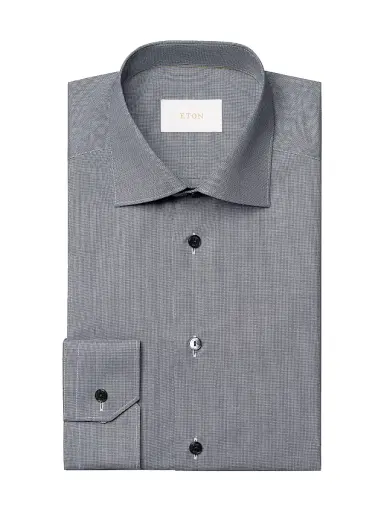 Eton Men's Contemporary-Fit Textured Cotton Piqué Shirt - Blue | Thumbnail 1 Eton Men's Contemporary-Fit Textured Cotton Piqué Shirt - Blue | Thumbnail 1