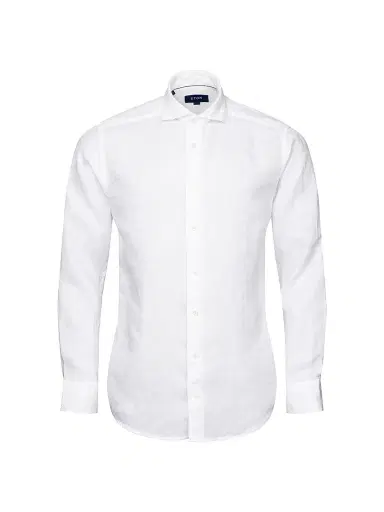 Eton Men's Contemporary-Fit Linen Shirt - White | Thumbnail 3 Eton Men's Contemporary-Fit Linen Shirt - White | Thumbnail 3
