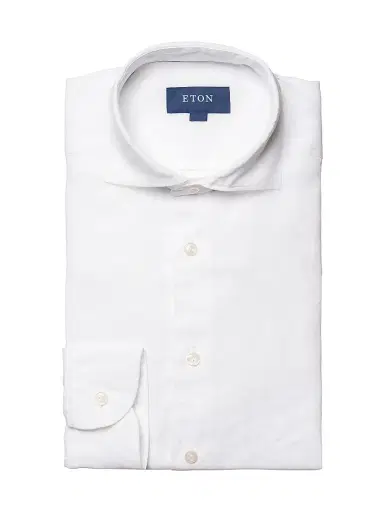 Eton Men's Contemporary-Fit Linen Shirt - White | Thumbnail 1 Eton Men's Contemporary-Fit Linen Shirt - White | Thumbnail 1
