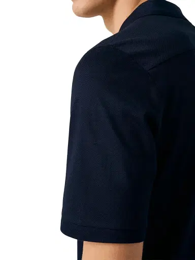 Eton Men's Cotton Piqué Polo Shirt - Navy | Thumbnail 5 Eton Men's Cotton Piqué Polo Shirt - Navy | Thumbnail 5