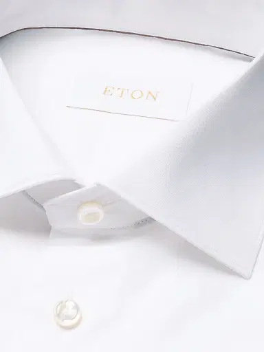 Eton Men's Slim-Fit Elevated Twill Shirt - White - Size 17.5 | Thumbnail 7 Eton Men's Slim-Fit Elevated Twill Shirt - White - Size 17.5 | Thumbnail 7