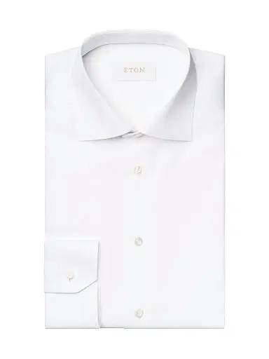 Eton Men's Slim-Fit Elevated Twill Shirt - White - Size 17.5 | Thumbnail 1 Eton Men's Slim-Fit Elevated Twill Shirt - White - Size 17.5 | Thumbnail 1