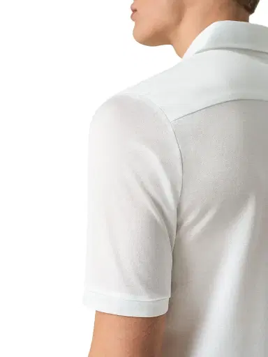 Eton Men's Jaquard Filo Di Scozia Polo Shirt - White - Size XXL | Thumbnail 5 Eton Men's Jaquard Filo Di Scozia Polo Shirt - White - Size XXL | Thumbnail 5