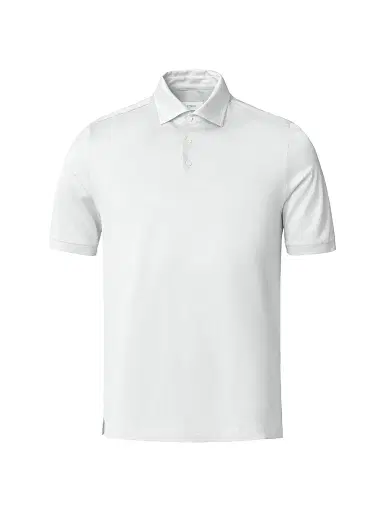 Eton Men's Jaquard Filo Di Scozia Polo Shirt - White - Size XXL | Thumbnail 1 Eton Men's Jaquard Filo Di Scozia Polo Shirt - White - Size XXL | Thumbnail 1