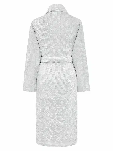 Togas Women's Michelle Cotton Bathrobe - Pale Grey - Size XL | Thumbnail 3 Togas Women's Michelle Cotton Bathrobe - Pale Grey - Size XL | Thumbnail 3
