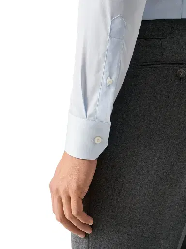 Eton Men's Contemporary-Fit Elevated Twill Dress Shirt - Blue - Size 18 | Thumbnail 6 Eton Men's Contemporary-Fit Elevated Twill Dress Shirt - Blue - Size 18 | Thumbnail 6
