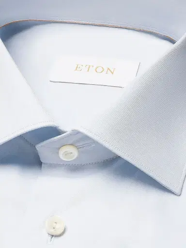 Eton Men's Contemporary-Fit Elevated Twill Dress Shirt - Blue - Size 18 | Thumbnail 7 Eton Men's Contemporary-Fit Elevated Twill Dress Shirt - Blue - Size 18 | Thumbnail 7