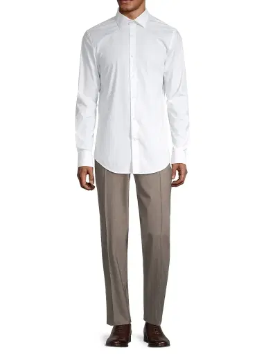 Canali Men's Stretch Wool Trousers - Light Brown - Size 32 | Thumbnail 2 Canali Men's Stretch Wool Trousers - Light Brown - Size 32 | Thumbnail 2