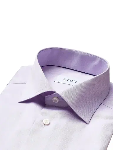 Eton Men's Cotton-Twill Contemporary-Fit Dress Shirt - Purple - Size 18.5 | Thumbnail 4 Eton Men's Cotton-Twill Contemporary-Fit Dress Shirt - Purple - Size 18.5 | Thumbnail 4