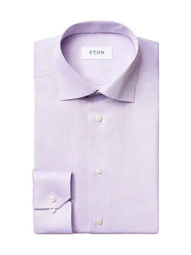 Eton Men's Cotton-Twill Contemporary-Fit Dress Shirt - Purple - Size 18.5 | Thumbnail 1 Eton Men's Cotton-Twill Contemporary-Fit Dress Shirt - Purple - Size 18.5 | Thumbnail 1