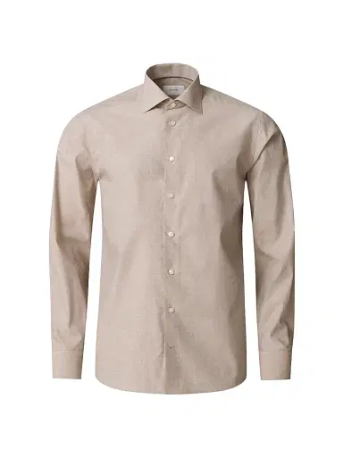 Eton Men's Contemporary-Fit Melange Solid Button-Front Shirt | Thumbnail 2 Eton Men's Contemporary-Fit Melange Solid Button-Front Shirt | Thumbnail 2