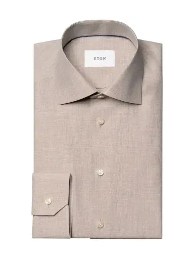 Eton Men's Contemporary-Fit Melange Solid Button-Front Shirt | Thumbnail 1 Eton Men's Contemporary-Fit Melange Solid Button-Front Shirt | Thumbnail 1