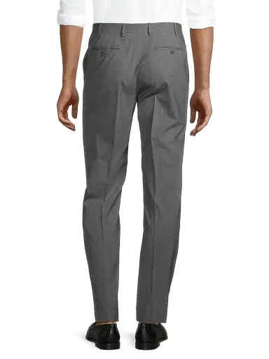 Canali Men's Stretch Wool Trousers - Grey | Thumbnail 5 Canali Men's Stretch Wool Trousers - Grey | Thumbnail 5