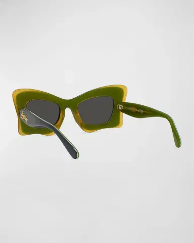 Loewe Multicolor Acetate Butterfly Sunglasses | Thumbnail 2 Loewe Multicolor Acetate Butterfly Sunglasses | Thumbnail 2