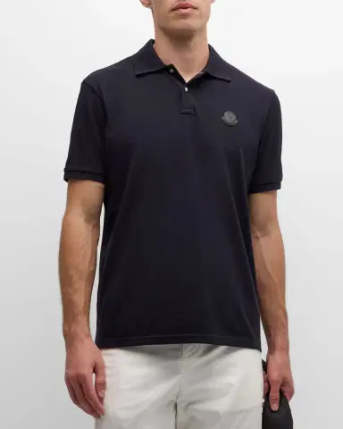 Moncler Men's Small Logo Polo Shirt | Thumbnail 4 Moncler Men's Small Logo Polo Shirt | Thumbnail 4