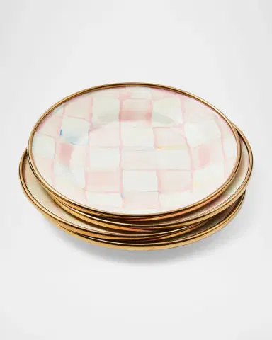 MacKenzie-Childs Rosy Check Appetizer Plates | Thumbnail 3 MacKenzie-Childs Rosy Check Appetizer Plates | Thumbnail 3