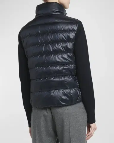 Moncler Lightweight Wool Puffer Cardigan | Thumbnail 3 Moncler Lightweight Wool Puffer Cardigan | Thumbnail 3