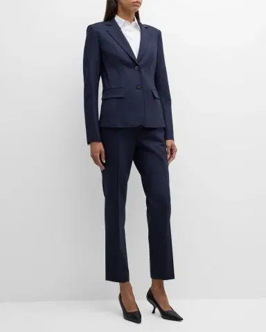 Lafayette 148 New York Pick Stitch Stretch Wool Blazer | Thumbnail 2 Lafayette 148 New York Pick Stitch Stretch Wool Blazer | Thumbnail 2