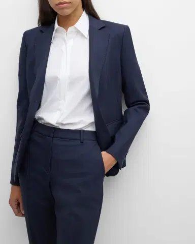 Lafayette 148 New York Pick Stitch Stretch Wool Blazer | Thumbnail 7 Lafayette 148 New York Pick Stitch Stretch Wool Blazer | Thumbnail 7