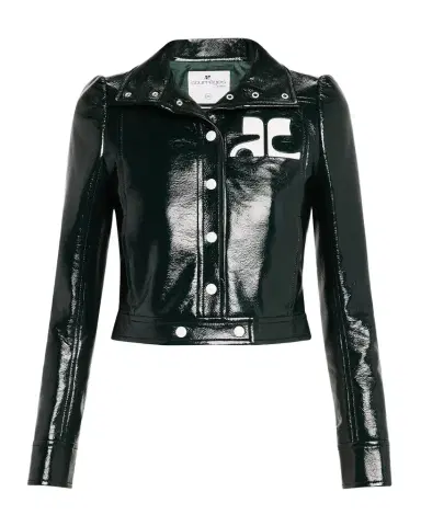 Courrèges Textured Vinyl Crop Jacket | Thumbnail 1 Courrèges Textured Vinyl Crop Jacket | Thumbnail 1