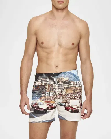 Orlebar Brown Men 's Bulldog Photographic Swim Shorts | Thumbnail 4 Orlebar Brown Men 's Bulldog Photographic Swim Shorts | Thumbnail 4