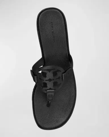 Tory Burch Miller Leather Logo Wedge Thong Sandals | Thumbnail 3 Tory Burch Miller Leather Logo Wedge Thong Sandals | Thumbnail 3