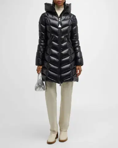 Moncler Marus Long Chevron-Quilted Jacket | Thumbnail 3 Moncler Marus Long Chevron-Quilted Jacket | Thumbnail 3