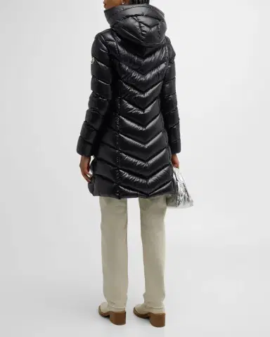 Moncler Marus Long Chevron-Quilted Jacket | Thumbnail 4 Moncler Marus Long Chevron-Quilted Jacket | Thumbnail 4