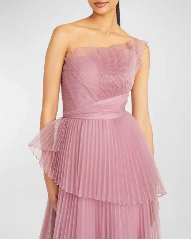 Theia Delphine Pleated Organza A-Line Gown | Thumbnail 5 Theia Delphine Pleated Organza A-Line Gown | Thumbnail 5