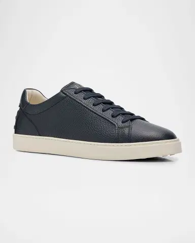 Tod's Men's Grained Leather Low-Top Sneakers | Thumbnail 2 Tod's Men's Grained Leather Low-Top Sneakers | Thumbnail 2