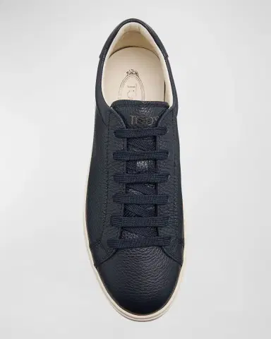 Tod's Men's Grained Leather Low-Top Sneakers | Thumbnail 4 Tod's Men's Grained Leather Low-Top Sneakers | Thumbnail 4