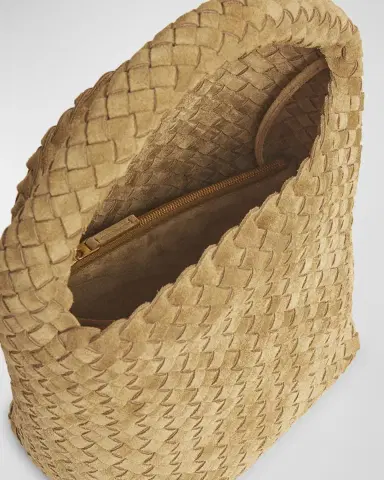 Bottega Veneta Cabat Suede Cashmere Bucket Bag | Thumbnail 3 Bottega Veneta Cabat Suede Cashmere Bucket Bag | Thumbnail 3