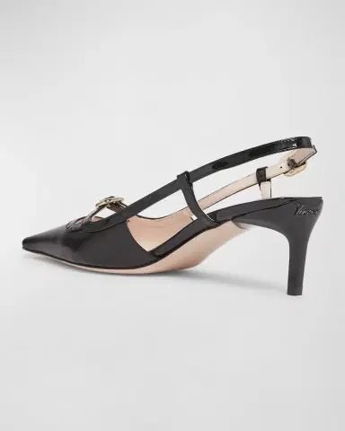 Roger Vivier Mixed Leather Mini Buckle Slingback Pumps | Thumbnail 4 Roger Vivier Mixed Leather Mini Buckle Slingback Pumps | Thumbnail 4
