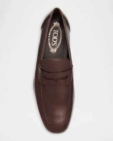 Tod's Men's Leather Penny Loafers | Thumbnail 3 Tod's Men's Leather Penny Loafers | Thumbnail 3