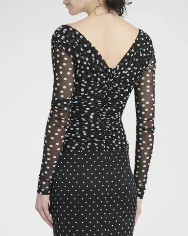 Dolce & Gabbana Polka-Dot Tulle Wrap Top | Thumbnail 3 Dolce & Gabbana Polka-Dot Tulle Wrap Top | Thumbnail 3