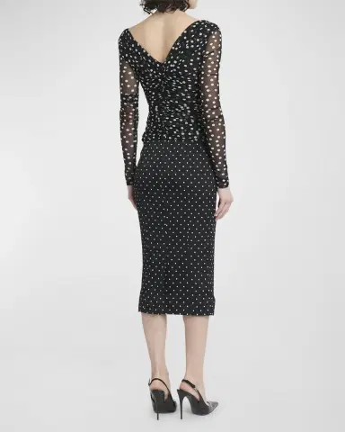 Dolce & Gabbana Polka-Dot Tulle Wrap Top | Thumbnail 6 Dolce & Gabbana Polka-Dot Tulle Wrap Top | Thumbnail 6