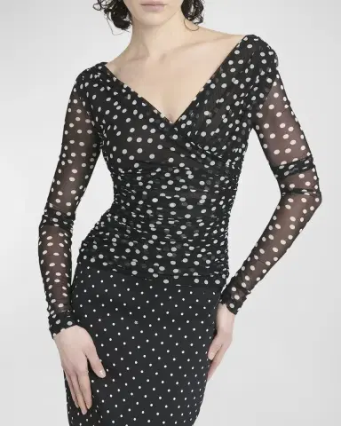 Dolce & Gabbana Polka-Dot Tulle Wrap Top | Thumbnail 7 Dolce & Gabbana Polka-Dot Tulle Wrap Top | Thumbnail 7