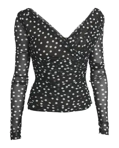 Dolce & Gabbana Polka-Dot Tulle Wrap Top | Thumbnail 1 Dolce & Gabbana Polka-Dot Tulle Wrap Top | Thumbnail 1