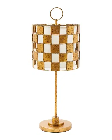 MacKenzie-Childs Golden Check Table Lamp | Thumbnail 1 MacKenzie-Childs Golden Check Table Lamp | Thumbnail 1