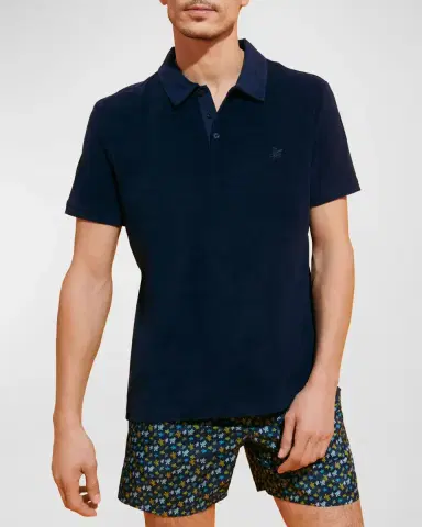 Vilebrequin Men's Organic Terry Polo Shirt | Thumbnail 2 Vilebrequin Men's Organic Terry Polo Shirt | Thumbnail 2