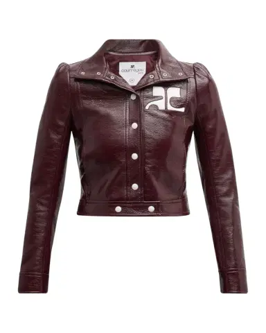 Courrèges Textured Vinyl Crop Jacket | Thumbnail 1 Courrèges Textured Vinyl Crop Jacket | Thumbnail 1