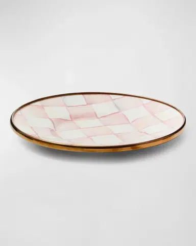 MacKenzie-Childs Rosy Check Enamel Saucer | Thumbnail 2 MacKenzie-Childs Rosy Check Enamel Saucer | Thumbnail 2