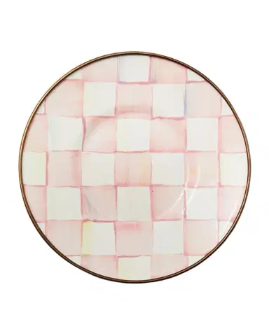MacKenzie-Childs Rosy Check Enamel Saucer | Thumbnail 1 MacKenzie-Childs Rosy Check Enamel Saucer | Thumbnail 1