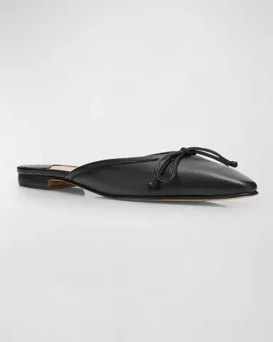 Manolo Blahnik Lambskin Bow Ballerina Mules | Thumbnail 3 Manolo Blahnik Lambskin Bow Ballerina Mules | Thumbnail 3
