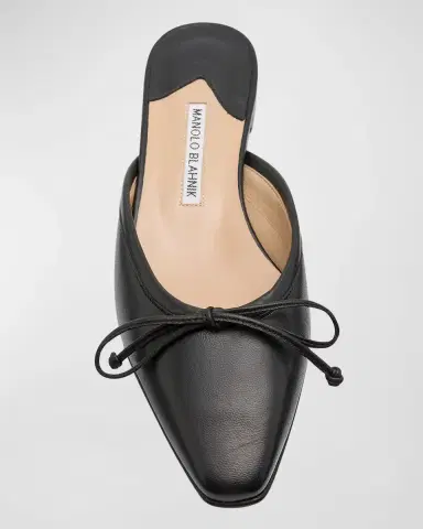 Manolo Blahnik Lambskin Bow Ballerina Mules | Thumbnail 6 Manolo Blahnik Lambskin Bow Ballerina Mules | Thumbnail 6