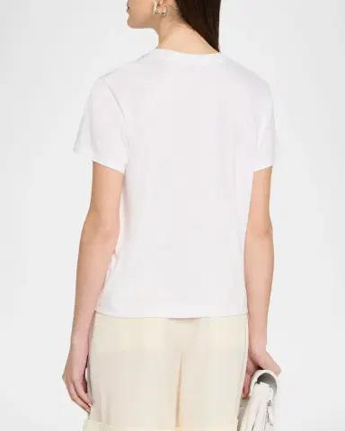 Vince Short-Sleeve Pima Cotton Crewneck T-Shirt | Thumbnail 3 Vince Short-Sleeve Pima Cotton Crewneck T-Shirt | Thumbnail 3