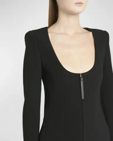 Giorgio Armani Double-Jersey Virgin Wool Zip Jacket | Thumbnail 5 Giorgio Armani Double-Jersey Virgin Wool Zip Jacket | Thumbnail 5