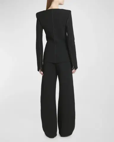 Giorgio Armani Double-Jersey Virgin Wool Zip Jacket | Thumbnail 6 Giorgio Armani Double-Jersey Virgin Wool Zip Jacket | Thumbnail 6